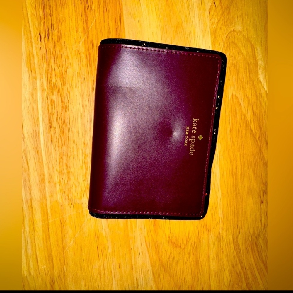 Kate Spade Brown Leather Wallet Compact Design